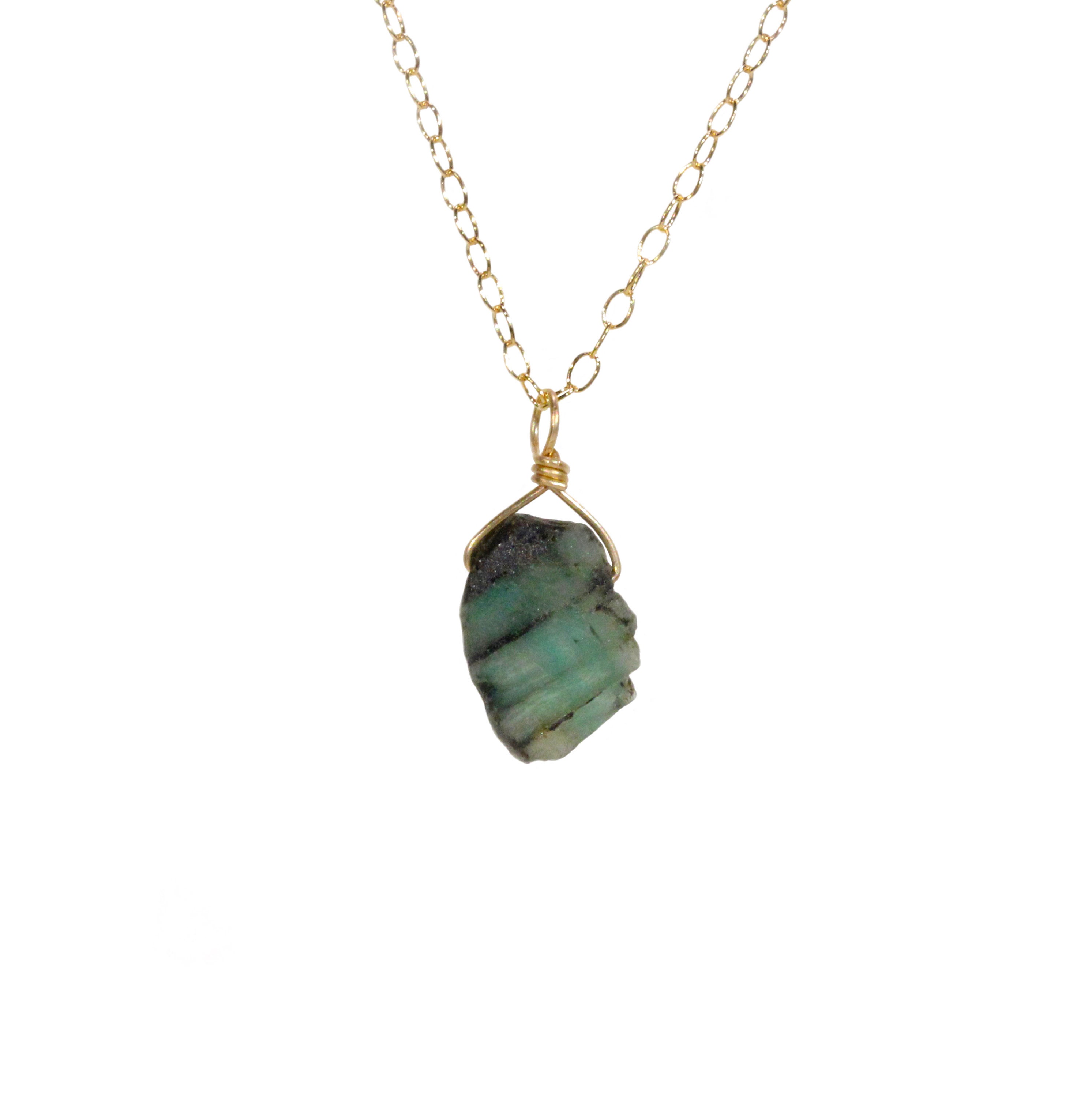 Buy Glowing Natural Exotic Neon Colombian Emerald Raw Gemstone Necklace,  Rough Emerald Pendant, May Birthstone, Green Emerald Necklace Online in  India - Etsy