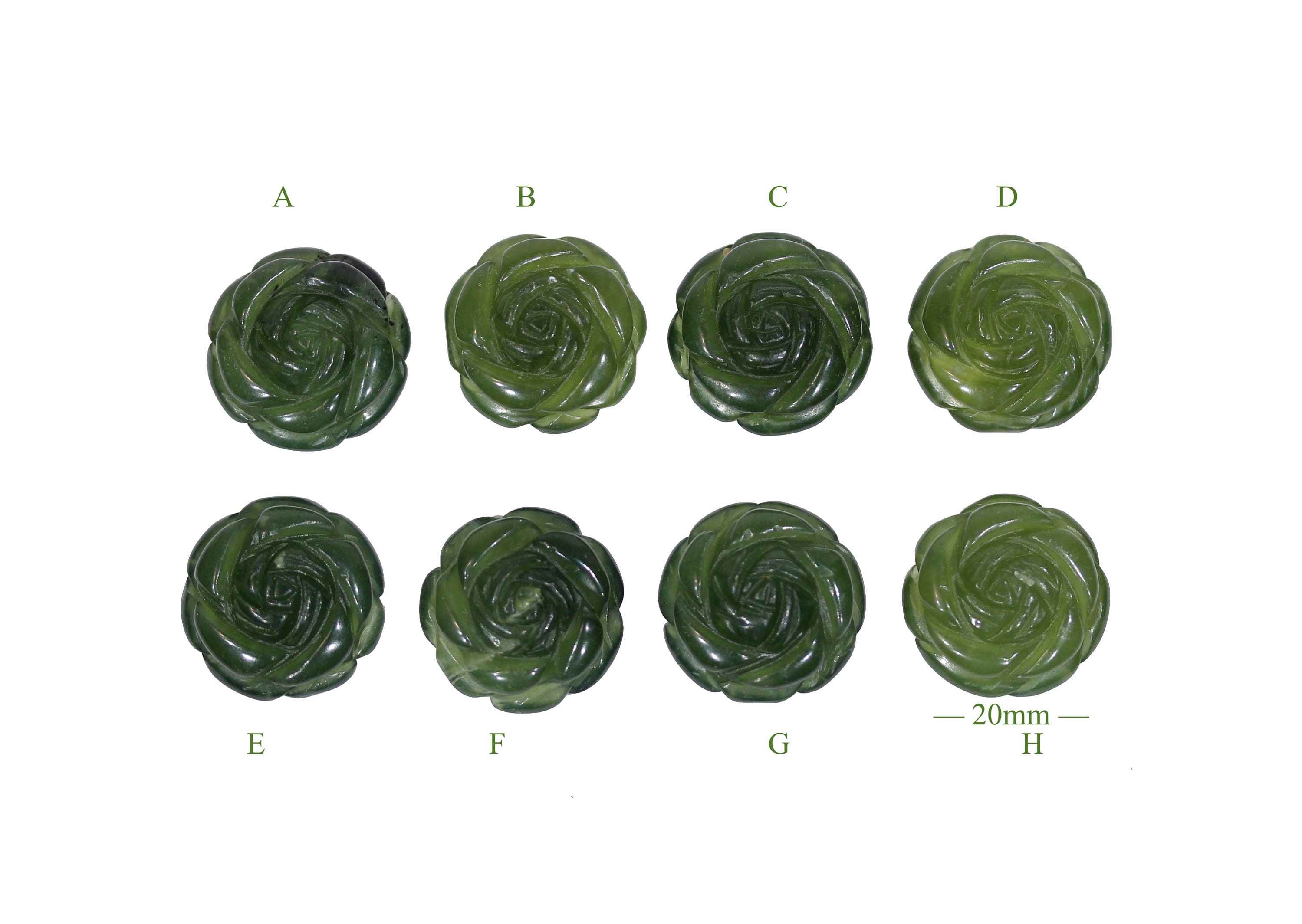 Jade rose necklace stone rose jade flower necklace nature jade