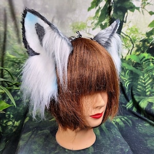 Made to Order Grey Wolf Realistic Tail and Ear Cosplay Sets Airbrushed ...