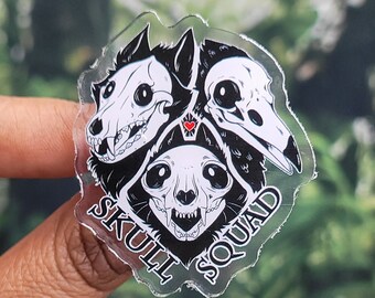 Skull Squad acrylic pin - button badge