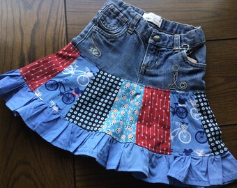 denim wrap skirt 3t