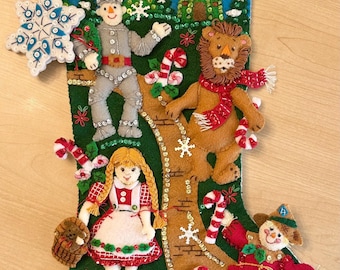 Bucilla Christmas Stocking - Finished Stockings - Completed Stockings - Christmas Decorations - Christmas in Oz Bucilla Stocking