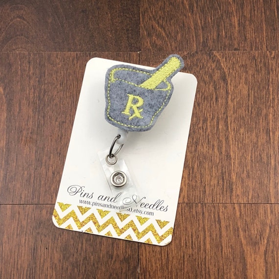 Pharmacist ID Badge Reel RX Id Badge Holder Retractable