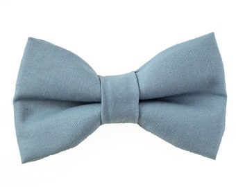 Dusty Blue Bow Tie, Newborn To Adult Sizes. The PERFECT Look For Ring Bearers, Groomsmen, Page Boy Outfit, Or Wedding Party
