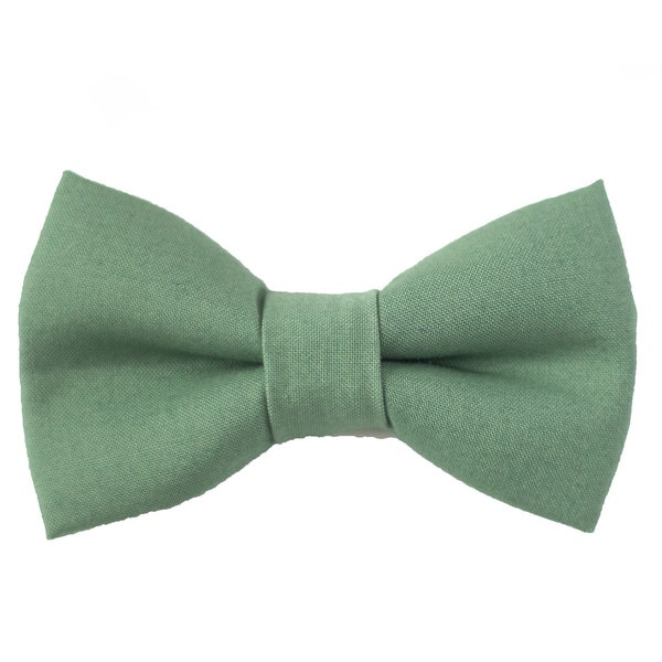 Sage Green Bow Tie for Groomsmen,Ring Bearer/Page Boy Outfit, Wedding Party Outfit, Cake Smash/ Toddler Bow Tie