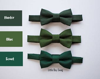 Boys And Adult Bow Tie In Shades Of Green, Ring Bearers Bow Tie, Green Wedding, Boys Formal Wear, Boys Wedding Bow Tie, Boys Cake Smash