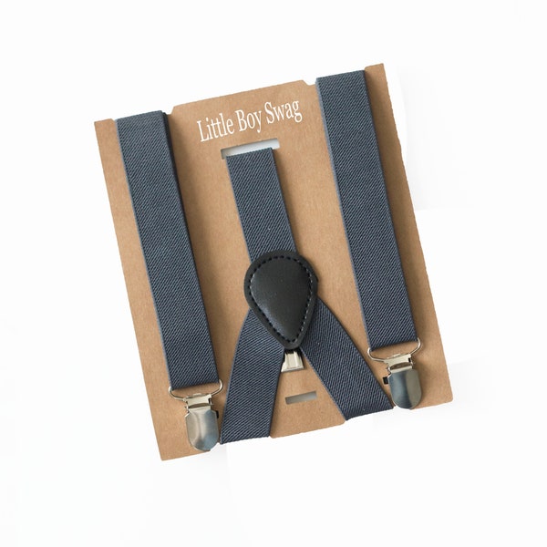 Grey Suspenders Etsy