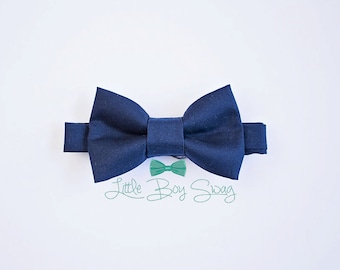 Boys Mens Navy Bow Tie, For Ring Bearer Outfit, Navy Wedding Bow Tie, Boys Suits, First Birthday Boy, Ring Bearers Bow Tie, Wedding Bow Tie