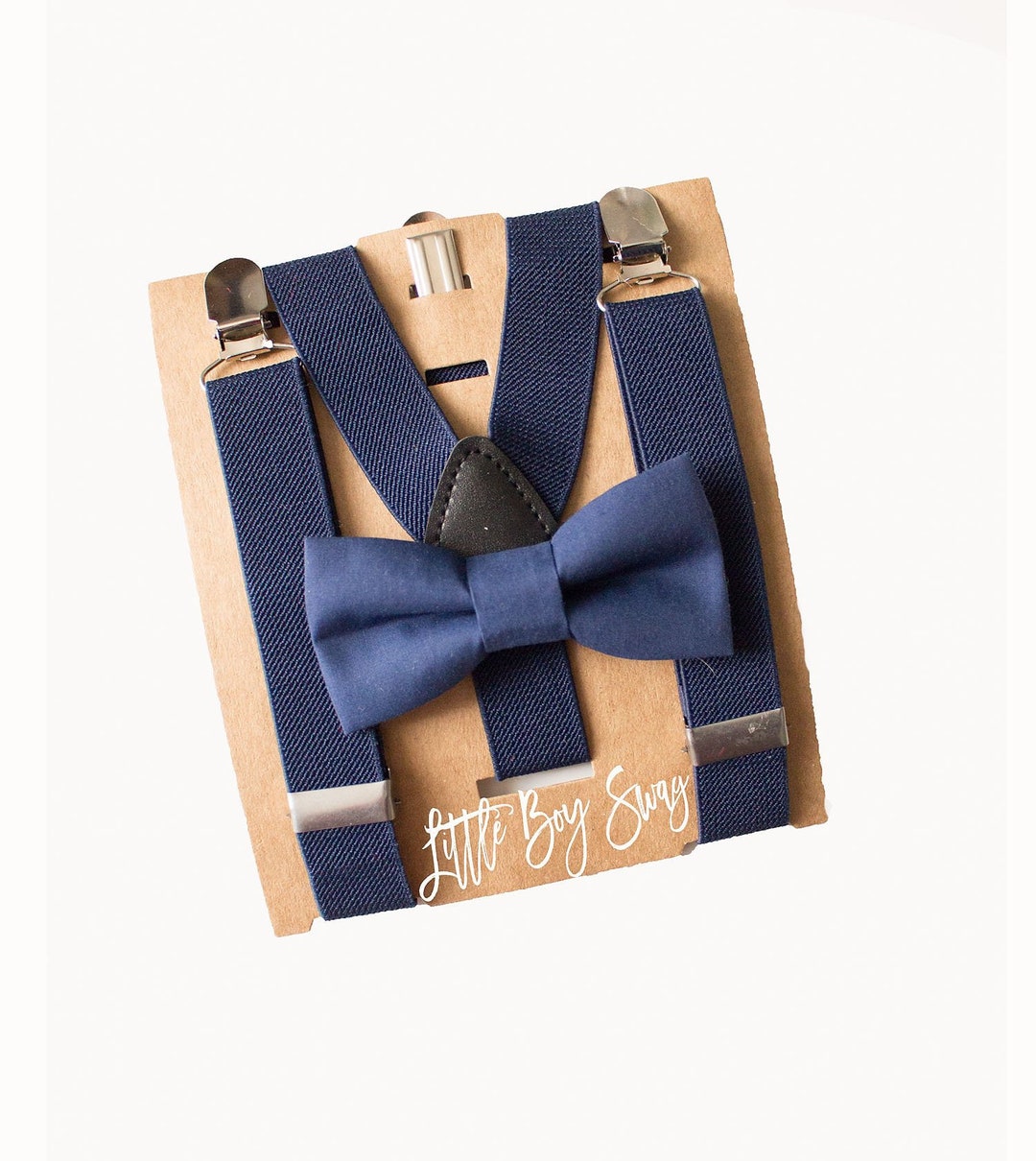 childrens navy bow tie and suspenders