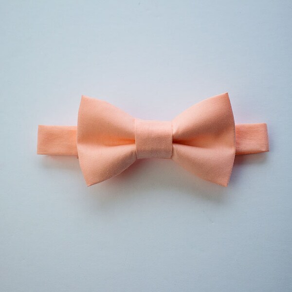 Peach Bow Tie Etsy