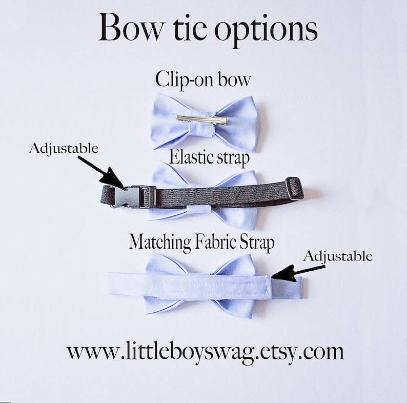 Dusty Blue Bow Tie Tan Leather Suspenders For Grooms, boys, groomsmen, Ring Bearer Outfit, Gift, Rustic Wedding image 6