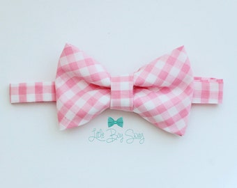 Boys Pink Bow Tie, Baby Boy Bow Tie, Cake Smash Outfit, 1st Birthday Boy, Easter Bowtie, Baby Shower Gift, Toddler Bow Tie, Boys Easter Gift