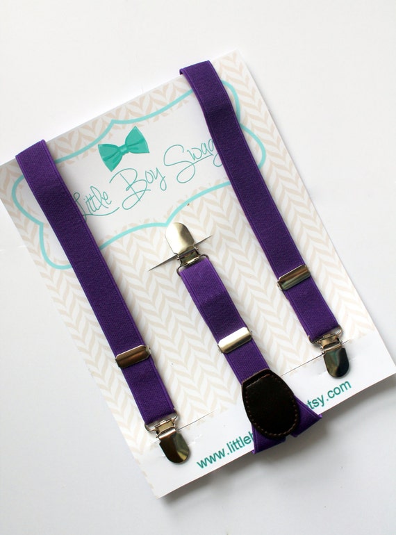 Items similar to Purple boys suspenders..baby boy suspenders..ring