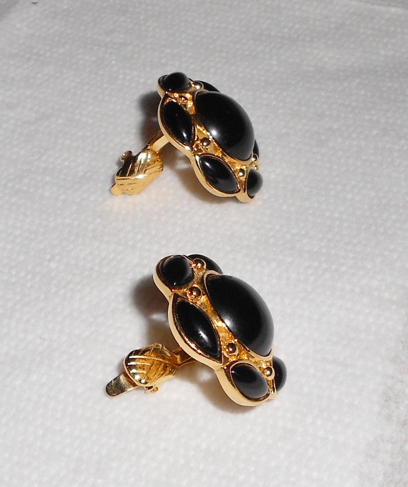 Preppy earrings by Trifari clip on earrings vintage 1980s Etsy