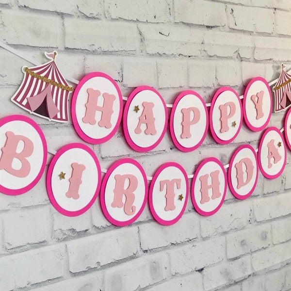 Circus Birthday (PINK), Carnival Birthday, Circus Party, Circus Banner, Greatest Show Banner, Circus Bridal Shower, Circus Bachelorette