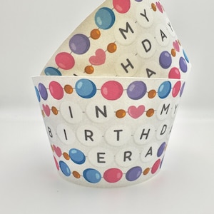 Friendship Bracelet Cupcake wraps | In My Birthday Era | Lover Birthday Party | Friendship Bracelet party | Swiftie Birthday