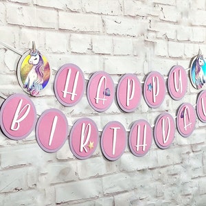 Unicorn Birthday | Sparkle Unicorn Birthday | Unicorn Banner | Unicorn Decor | Holographic Unicorn | Pink and purple unicorn