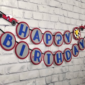 Rennwagen-Geburtstagsbanner, Autos-Banner, Hot-Wheels-Geburtstag, Nascar-Geburtstagsbanner, Renngeburtstag, Two Fast Birthday-Banner