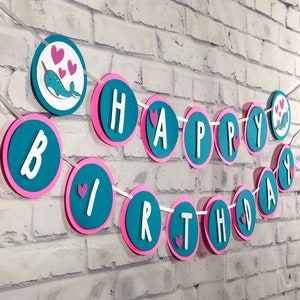 Narwhal Birthday Banner (BLUE/PINK), Narwhal Garland,  Narwhal birthday, Narwhal, Unicorn of the sea banner