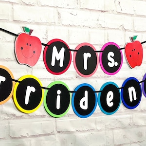 Teacher banner, Teacher Appreciation Banner, classroom banner, teacher gift, teacher name banner, Blackboard Banner