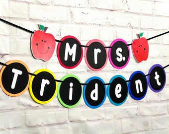 Teacher banner, Teacher Appreciation Banner, classroom banner, teacher gift, teacher name banner, Blackboard Banner