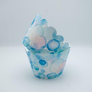 Axolotl cupcake wrap | Axolotl cupcake decor | Axolotl Birthday | Axolotl party decor  | Under the sea cupcake wrap | Bubble cupcake wrap