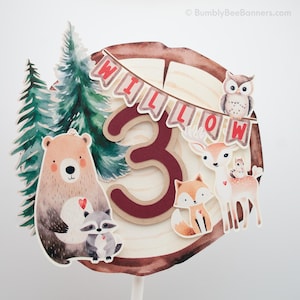 Woodland Birthday Party | Woodland Baby Shower | Woodland Cake Topper Woodland 1st Birthday | Woodland Party Theme | Wild One Birthday