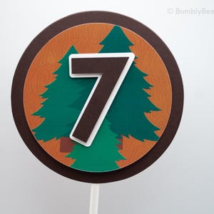 Camping Kuchen Topper |  Ein Happy Camper Cake Topper | Lagerparty | Lager aus Hinterhof | Pfadfinder Camping Party | Camping Party Dekor