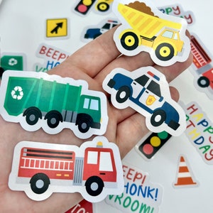 Transportation Stickers, Transportation Birthday, Transportation Birthday Gift , Firetruck party, Transportation Party Decor