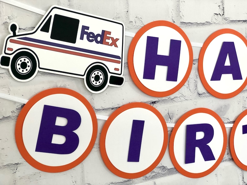 Fedex Banner Fedex Birthday Banner Mailman Banner Fedex Etsy