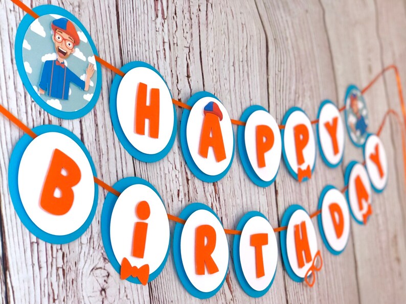 Blippi Birthday Banner | Etsy