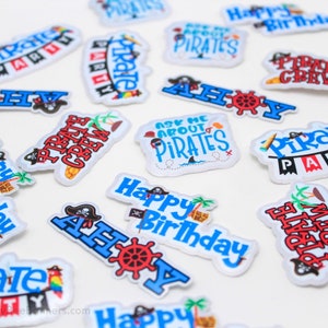 autocollant pirate | Stickers fête pirate | Fête d&#39;anniversaire sur le thème des pirates | Autocollants d&#39;équipage de pirate | Cadeaux pour soirée à thème pirates