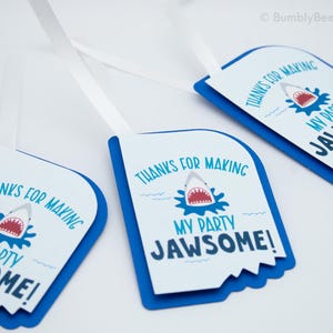 Shark favor tags | Shark bag tags | Shark goody bag tags | Shark thank you tags | Shark Birthday Decor | shark Birthday Tags
