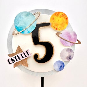 Weltall Tortendeko, Weltall Tortendeko, Weltall Geburtstag, Weltall Ballongirlande, Weltall Party Deko (wunderlich)