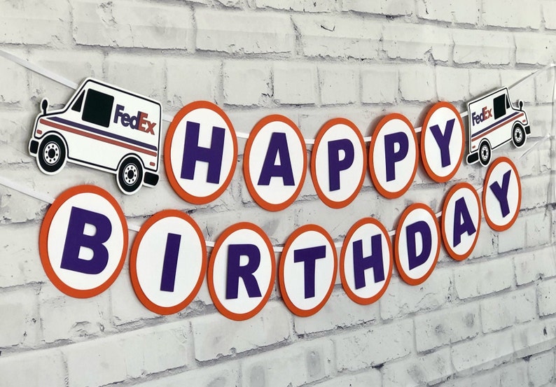 Fedex Banner Fedex Birthday Banner Mailman Banner Fedex Etsy