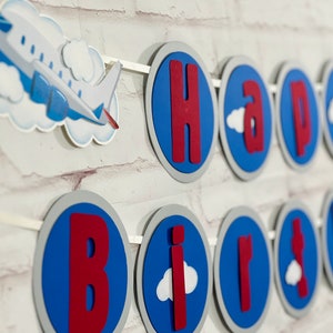 Airplane Birthday Banner, Plane Birthday Banner, Aviator Birthday ...