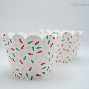 Holiday Cupcake Wrap  | Christmas cupcake wrap | Sprinkle cupcake wrap | Holiday sprinkle cupcake wrap | Holiday party decor