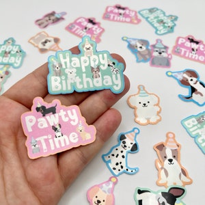 Puppy Party Stickers | Puppy Party | Pawty Time | Dog Birthday | Puppy Birthday | Puppy stickers | Puppy party gift | Dog Party