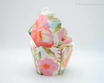 Wildblumen-Geburtstag | Wild One Geburtstag | Gartengeburtstag | Gartenparty | Wildblumen Babyparty | Baby in Blüte | Blumen Cupcake Wraps |