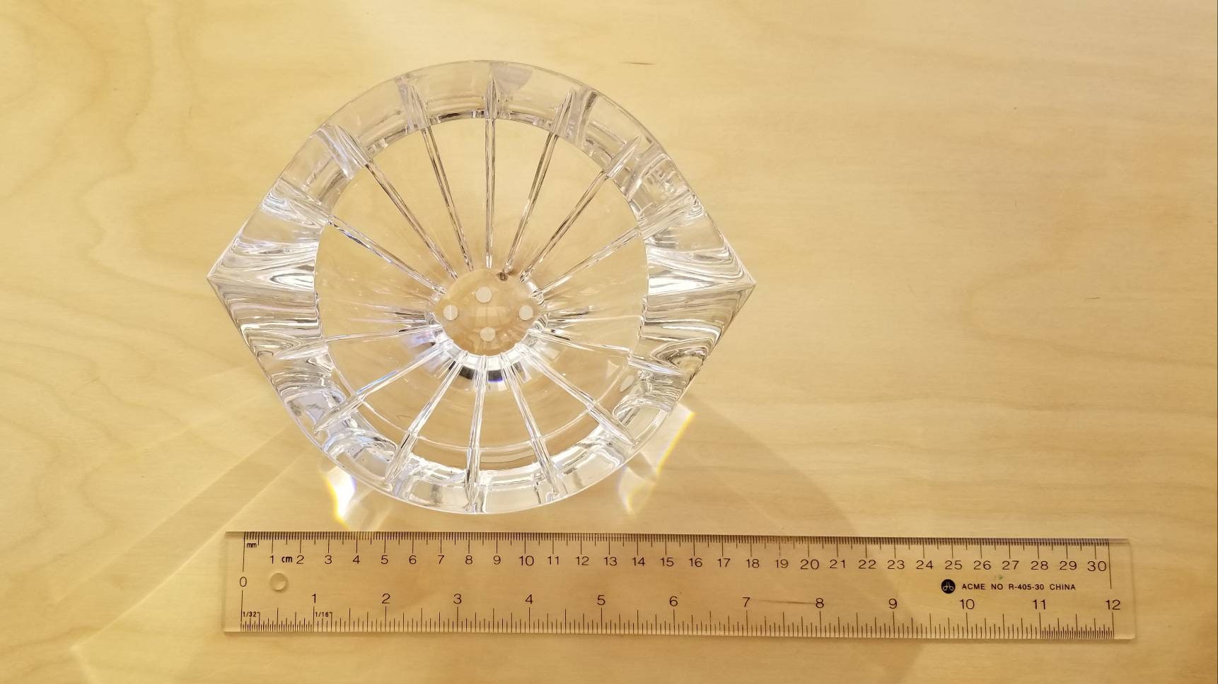 Bol En Cristal Signé Orrefors – Pièce Maîtresse En Verre Taillé – Art Suédois
