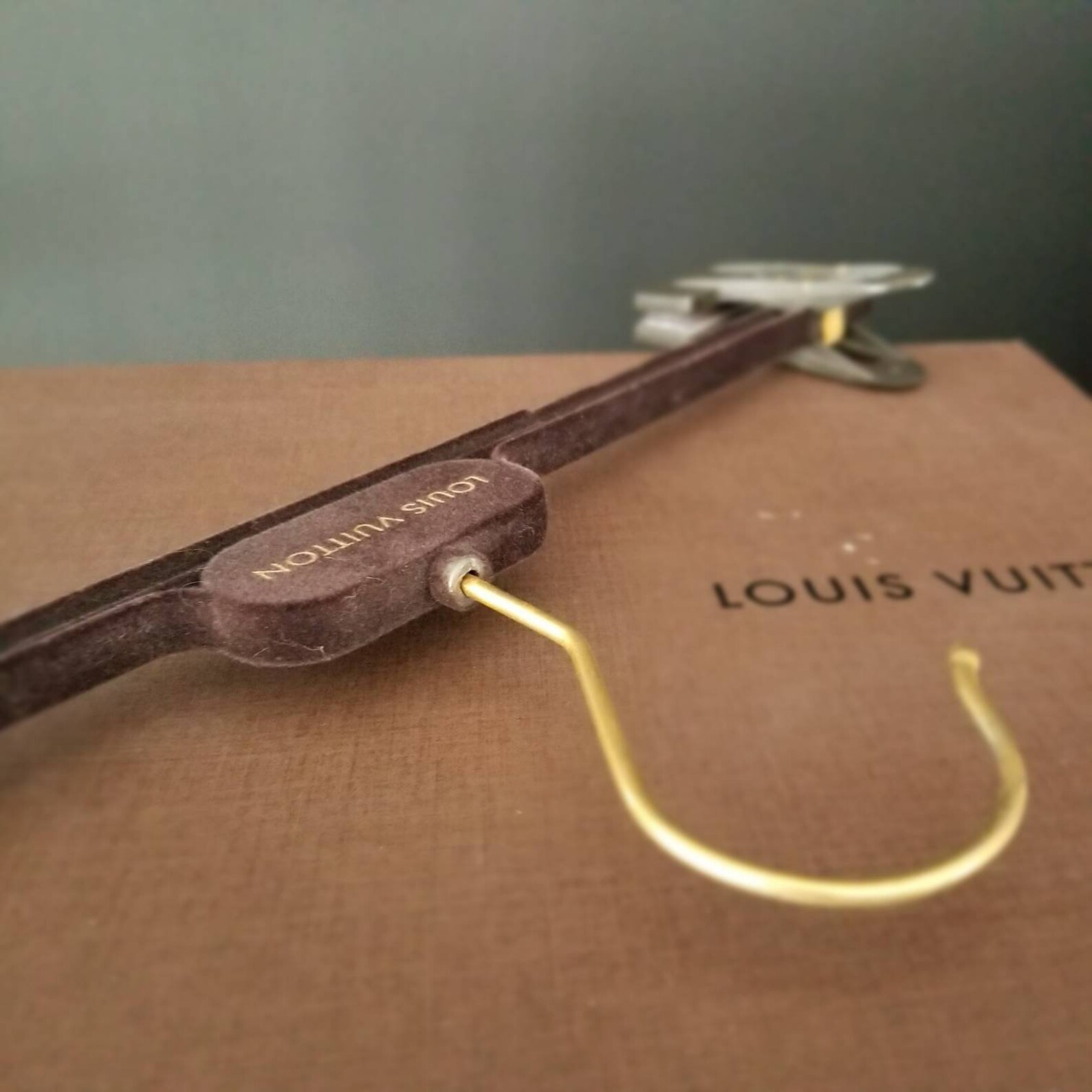 Louis Vuitton Hanger clothing Velvet Dark Brown Hanger LV Etsy Canada