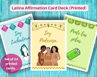 Latina Affirmation Card Deck (Printed)