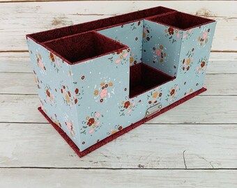 Desk Organizer, Desk Caddy, Desk Pad, Floral Decor, Desk Set, Floral Desk Organizer, Floral Desk Set, office decor