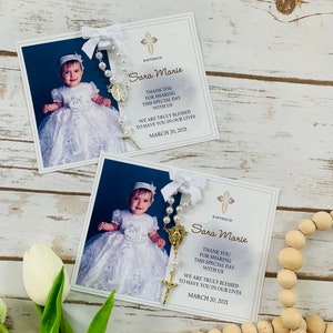 Baptism favor cards with rosaries, Baptism favors, Baptism cards with rosaries, Rosary cards, Rosary favors, Baptism memories