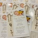 Baptism favor cards with rosaries, Baptism favors, Baptism cards with rosaries, Rosary cards, Rosary favors, Baptism memories 