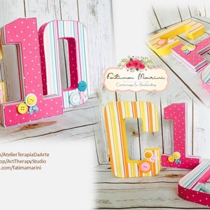 3D Letters, Pajamas Party Decor, letters prop, photography props, Party decor, home decor, nursery letters, girls birthday letters