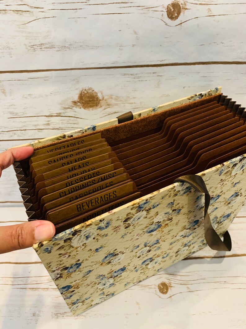 Expanding File Expandable Accordion Recipe File Featured Etsy