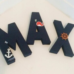 Nautical 3D Letters , Fabric Letters, Nautical Decor, Nursery Decor ...