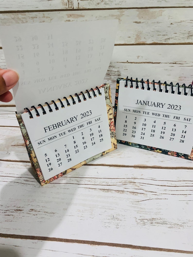 Mini Calendar Standup Mini Calendar 2023 Calendar Mini Etsy