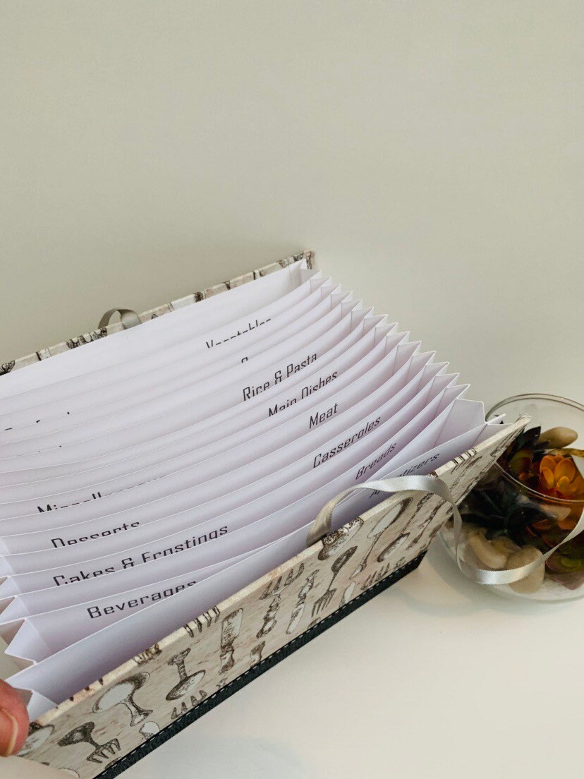 Accordion file Expandable accordion recipe file Featured Etsy